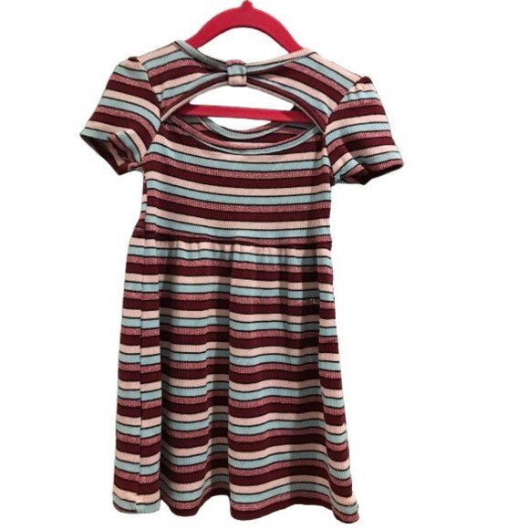Girl's 3T Dress Vince Camuto Striped Short Sleeve w/ sparkle - Picture 2 of 2